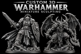 sculpt custom warhammer 40k miniatures for 3d printing