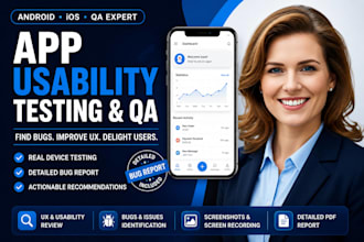 android ios app usability testing QA testing UX review and bug report