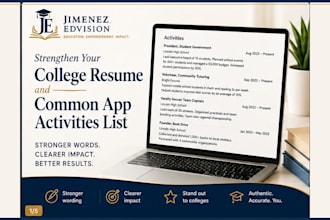 strengthen your college resume and common app activities list