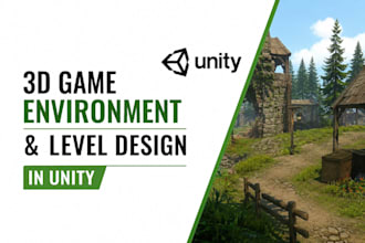 create 3d game environment and level design in unity