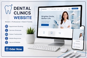 design modern dental clinic website for lead generation and appointment booking