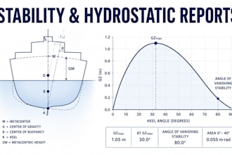 act as your naval architect for stability and hydrostatic reports