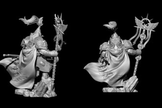 sculpt custom warhammer 40k miniatures and highly detailed grimdark 3d models