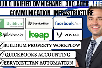 buildium keap servicetitan n8n ringcentral vonage   facebook quickbooks workflow