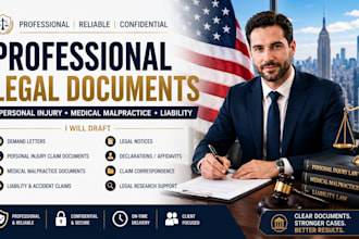 draft medical malpractice, personal injury, accident liability claim document
