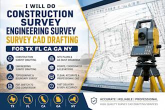 construction survey engineering survey survey cad drafting for tx fl ca ga ny