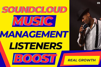 offer you premium soundcloud music promotion through reposts, and playlist pitch