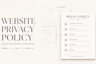 draft a professional website privacy policy for your business