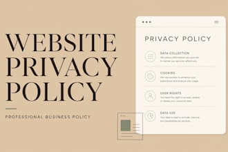 draft a professional website privacy policy for your business