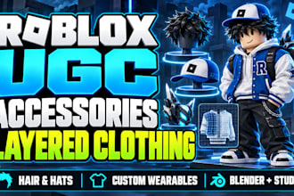 model roblox ugc hats hair accessories and layered clothing for an avatar vormac
