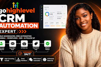 build gohighlevel CRM automation funnels workflows SMS and ai follow up