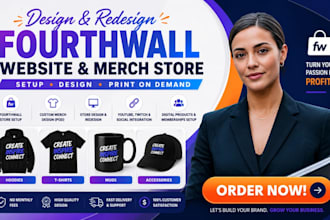 setup fourthwall website merch design redesign fourthwall store print on demand