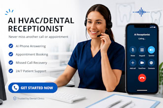 build hvac or dental clinic ai reeptionist with booking and missed call recovery