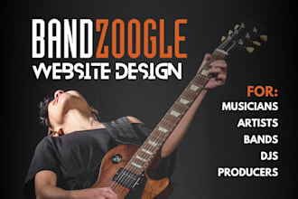 design bandzoogle website, redesign music website, music page, merch store, epk