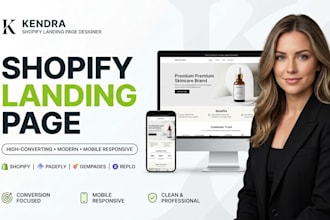 design a high converting shopify landing page or product page