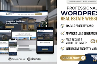 design a modern real estate wordpress website with idx mls integration