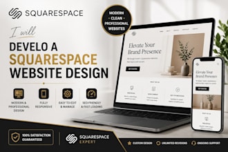 develop, modify a squarespace website design, online booking website, ecommence