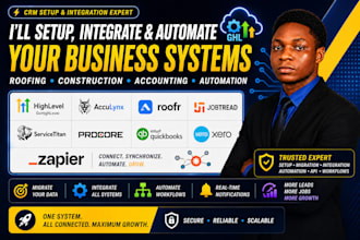 gohighlevel acculynx roofr jobtread servicetitan procore quickbooks xero zapier