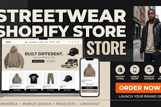 build streetwear shopify store clothing apparel fashion ecommerce website