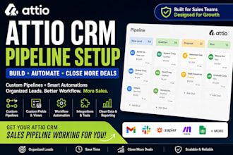 setup attio crm sales pipeline workflow automation, lead magement