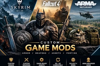 create custom skyrim mod armor weapon skyrim ae se fallout4 arma reforger skyrim