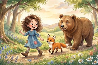 handgezeichnete kinderbuchillustrationen im aquarellstil erstellen