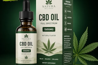 design premium cbd label, supplement label, bottle label and packaging design