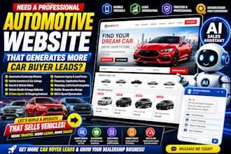 build hot automotive website, car dealership website with ai sales agent