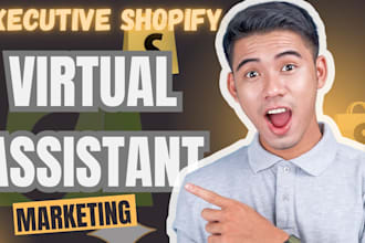 executive virtual assistant for shopify wix squarespace marketing admin