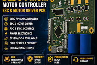 design bldc pmsm motor controller esc and motor driver pcb