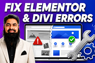 fix elementor and divi errors, redesign and maintain your website
