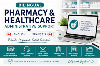 provide bilingual pharmacy and healthcare admin support