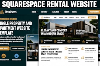 build squarespace property management website rental property business website