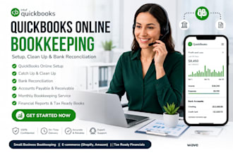 do quickbooks online bookkeeping setup, cleanup, and bank reconciliation