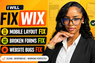 fix your wix website mobile layout, broken forms and bugs