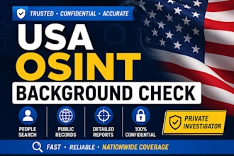 do background check investigation people search as osint USA private detective