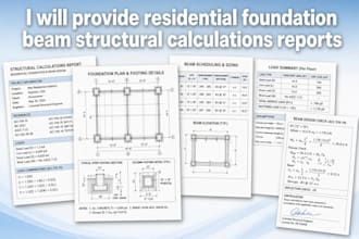 residential foundation beam structural calculations reports
