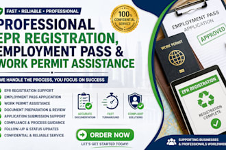 provide professional epr registration, employment pass, work permit assistance
