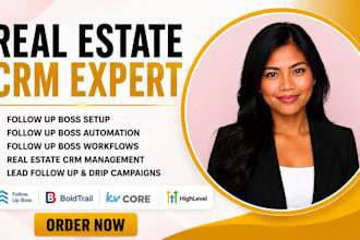 set up follow up boss CRM follow up boss automation follow up boss workflows va
