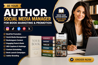 be your author social media manager for book marketing and promotion