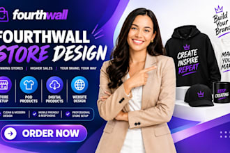 setup fourth wall  store design fourthwall website design fourthwall merch pod
