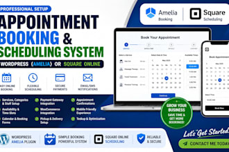 setup squarespace amelia booking online scheduling and pickup system