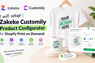 setup zakeke customily product configurator for shopify print on demand