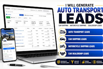 generate auto transport leads, car and motorcycle shipping, car dealership leads