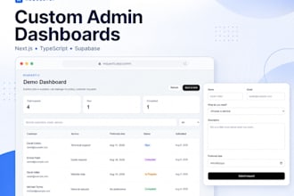 build a custom web app, admin dashboard, or client portal