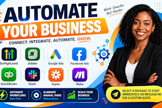 gohighlevel jobber integration google facebook ads quickbooks slack zapier make