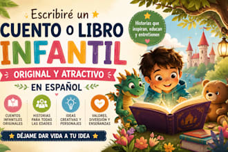 escribiré un cuento o libro infantil original y atractivo en español