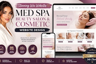 build wix med spa website design beauty salon website wix cosmetic website desig