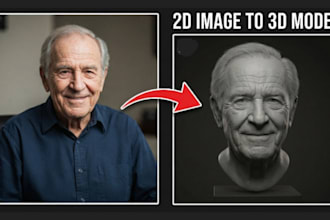 sculpt realistic 2d photo to 3d head bust face likeness in zbrush stl printing