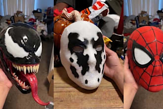 sculpt 3d mask 3d helmet cosplay mask cosplay armor 3d print and paint mask
